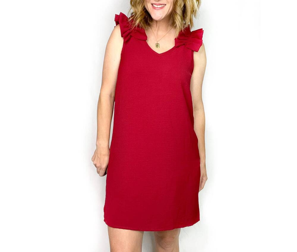 Red Ruffle Dress
